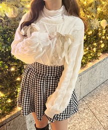 サテンレースアップニット【ZOZOTOWN限定アイテム】