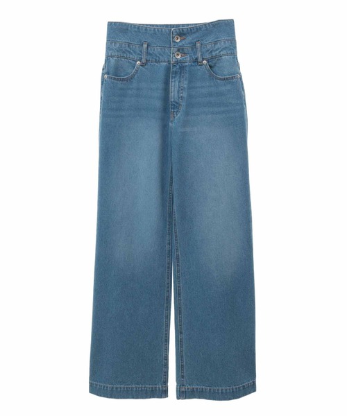 31 Sons de mode（トランテアン　ソン　ドゥ　モード）の「デニムワイドパンツ（デニムパンツ・レディース・インディゴブルー/サックスブルー・38/36）」の14枚目の写真