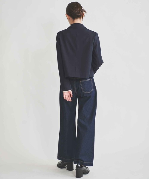 31 Sons de mode（トランテアン　ソン　ドゥ　モード）の「デニムワイドパンツ（デニムパンツ・レディース・インディゴブルー/サックスブルー・38/36）」の12枚目の写真