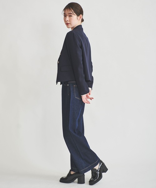 31 Sons de mode（トランテアン　ソン　ドゥ　モード）の「デニムワイドパンツ（デニムパンツ・レディース・インディゴブルー/サックスブルー・38/36）」の11枚目の写真