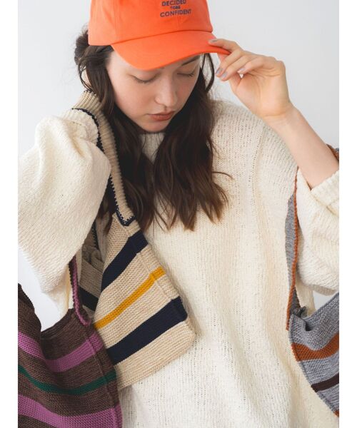 Ungrid(アングリッド)の「スラブルーズニット(ニット/セーター・レディース・アイボリー/オレンジ/その他1・FREE)」の13枚目の写真