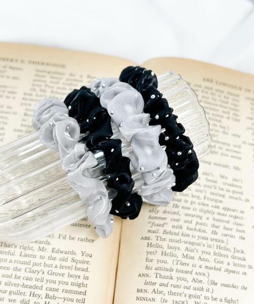 WEGO（ウィゴー）の「WEGO/【4点セット】ストーン付きシュシュ（シュシュ・レディース・その他1/その他2・FREE）」の2枚目の写真