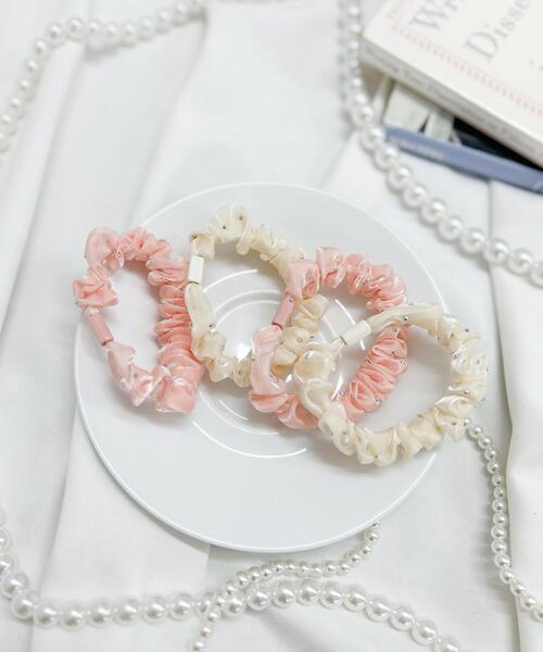 WEGO（ウィゴー）の「WEGO/【4点セット】ストーン付きシュシュ（シュシュ・レディース・その他1/その他2・FREE）」の3枚目の写真