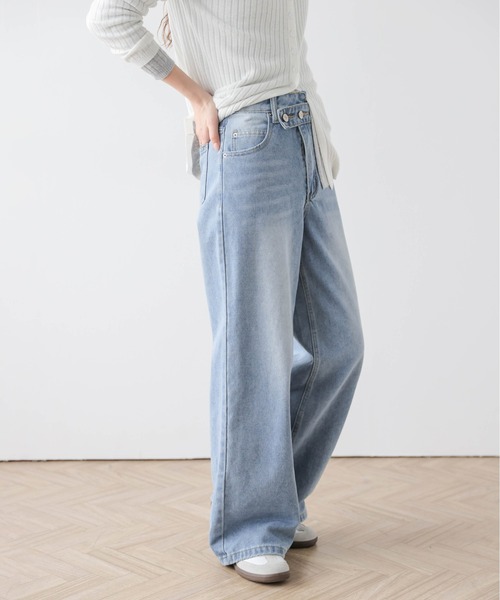 SUGAR BISKET（シュガービスケット）の「ワイドデニムパンツ（デニムパンツ・レディース・ブラック/ブルー・M/L）」の13枚目の写真