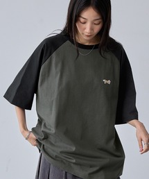 PENNEYS/ペニーズ 別注 THE FOX ロゴ ワッペン刺繍ワンポイント ラグラン半袖Tシャツ
