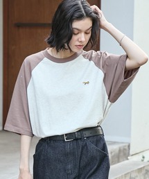 PENNEYS/ペニーズ 別注 THE FOX ロゴ ワッペン刺繍ワンポイント ラグラン半袖Tシャツ