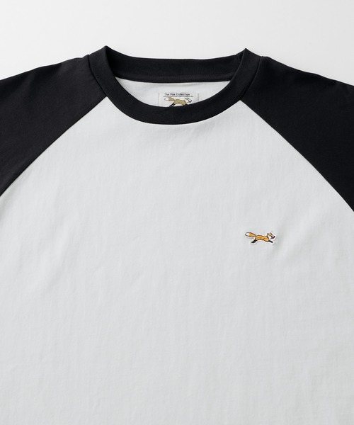 PENNEYS（ぺニーズ）の「PENNEYS/ペニーズ 別注 THE FOX ロゴ ワッペン刺繍ワンポイント ラグラン半袖Tシャツ（Tシャツ/カットソー・レディース・ブラック/ブラック系/ネイビー/チャコール/ワイン/グリーン/ダークブラウン/グリーン系/モカ/アイボリー/ブラック系2/ライトベージュ・L/M）」の13枚目の写真