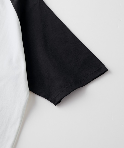 PENNEYS（ぺニーズ）の「PENNEYS/ペニーズ 別注 THE FOX ロゴ ワッペン刺繍ワンポイント ラグラン半袖Tシャツ（Tシャツ/カットソー・レディース・ブラック/ブラック系/ネイビー/チャコール/ワイン/グリーン/ダークブラウン/グリーン系/モカ/アイボリー/ブラック系2/ライトベージュ・L/M）」の16枚目の写真