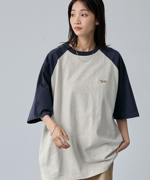 セーター ヘビーウェイトTシャツ ワンポイントロゴトップス PENNEYS/ペニーズ 別注 THE FOX ロゴ ワッペン刺繍ワンポイント