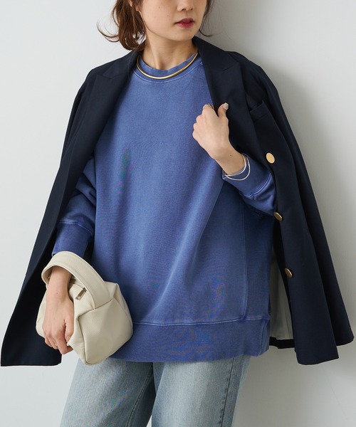 PUAL CE CIN（ピュアルセシン）の「裏毛シンプルスウェットプルオーバー（スウェット・レディース・ベージュ/オートミール/オレンジ/グレー/ブルー・FREE）」の4枚目の写真