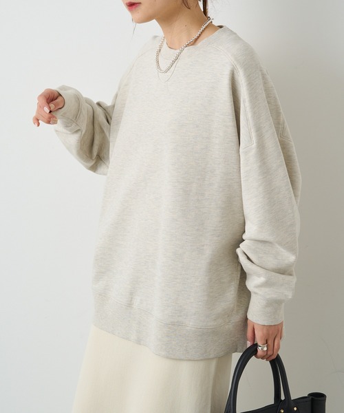 PUAL CE CIN（ピュアルセシン）の「裏毛シンプルスウェットプルオーバー（スウェット・レディース・ベージュ/オートミール/オレンジ/グレー/ブルー・FREE）」の7枚目の写真