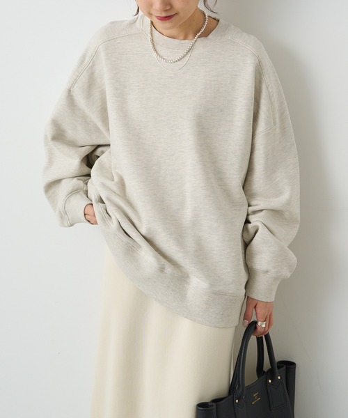 PUAL CE CIN（ピュアルセシン）の「裏毛シンプルスウェットプルオーバー（スウェット・レディース・ベージュ/オートミール/オレンジ/グレー/ブルー・FREE）」の6枚目の写真