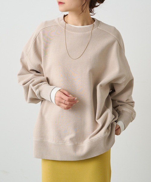 PUAL CE CIN（ピュアルセシン）の「裏毛シンプルスウェットプルオーバー（スウェット・レディース・ベージュ/オートミール/オレンジ/グレー/ブルー・FREE）」の13枚目の写真
