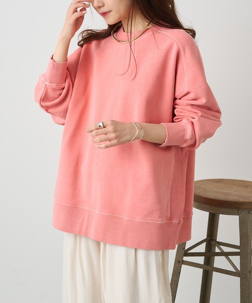 PUAL CE CIN（ピュアルセシン）の「裏毛シンプルスウェットプルオーバー（スウェット・レディース・ベージュ/オートミール/オレンジ/グレー/ブルー・FREE）」の21枚目の写真