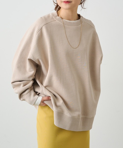 PUAL CE CIN（ピュアルセシン）の「裏毛シンプルスウェットプルオーバー（スウェット・レディース・ベージュ/オートミール/オレンジ/グレー/ブルー・FREE）」の12枚目の写真