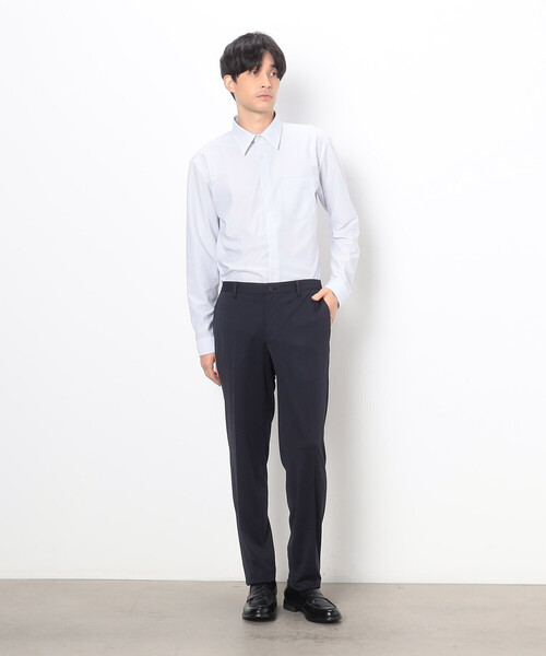 COMME CA ISM(コムサイズム)の「トリコット ストライプ ドレスシャツ(ビジネスシャツ・メンズ・ネイビー・M/XL/L/S)」の2枚目の写真