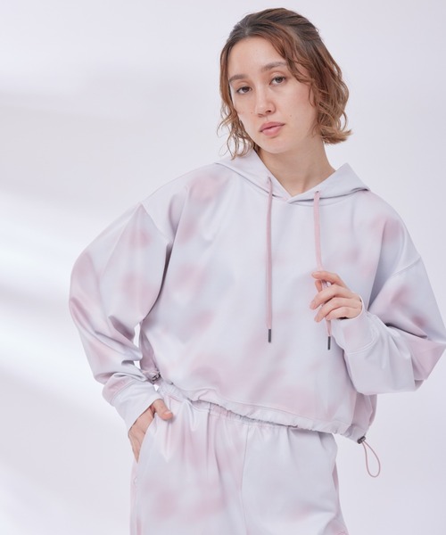 NERGY（ナージー）の「【skin wear】Airy jerseyフーディパーカー（パーカー・レディース・ブラック系その他/スミクロ/ホワイト系その他/ピンク・FREE）」の2枚目の写真