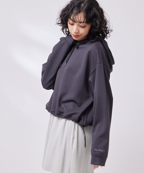 NERGY（ナージー）の「【skin wear】Airy jerseyフーディパーカー（パーカー・レディース・ブラック系その他/スミクロ/ホワイト系その他/ピンク・FREE）」の17枚目の写真