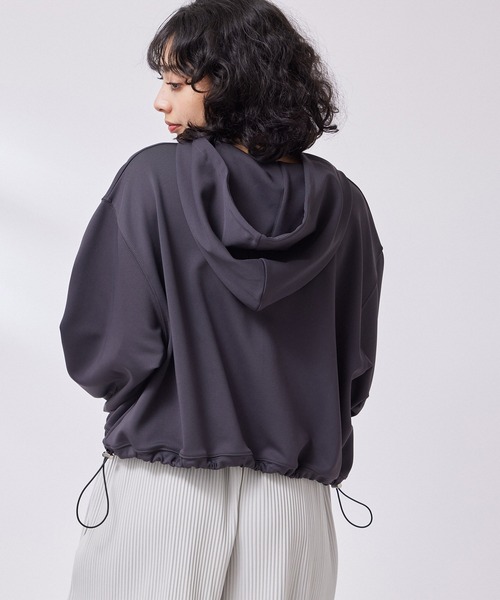 NERGY（ナージー）の「【skin wear】Airy jerseyフーディパーカー（パーカー・レディース・ブラック系その他/スミクロ/ホワイト系その他/ピンク・FREE）」の20枚目の写真