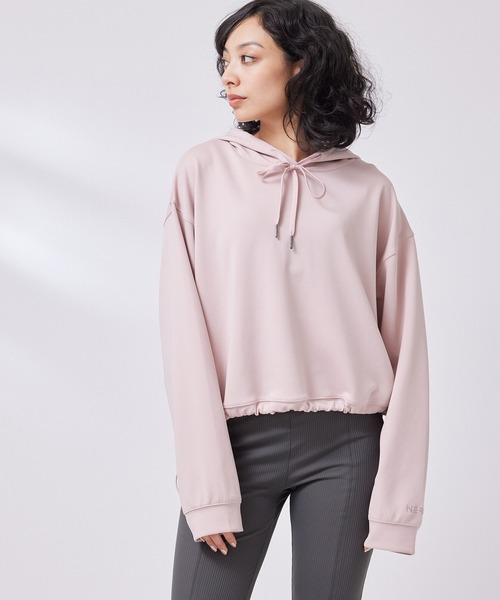 NERGY（ナージー）の「【skin wear】Airy jerseyフーディパーカー（パーカー・レディース・ブラック系その他/スミクロ/ホワイト系その他/ピンク・FREE）」の14枚目の写真