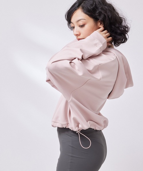 NERGY（ナージー）の「【skin wear】Airy jerseyフーディパーカー（パーカー・レディース・ブラック系その他/スミクロ/ホワイト系その他/ピンク・FREE）」の15枚目の写真