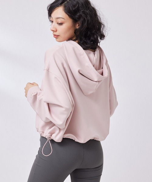 NERGY（ナージー）の「【skin wear】Airy jerseyフーディパーカー（パーカー・レディース・ブラック系その他/スミクロ/ホワイト系その他/ピンク・FREE）」の5枚目の写真