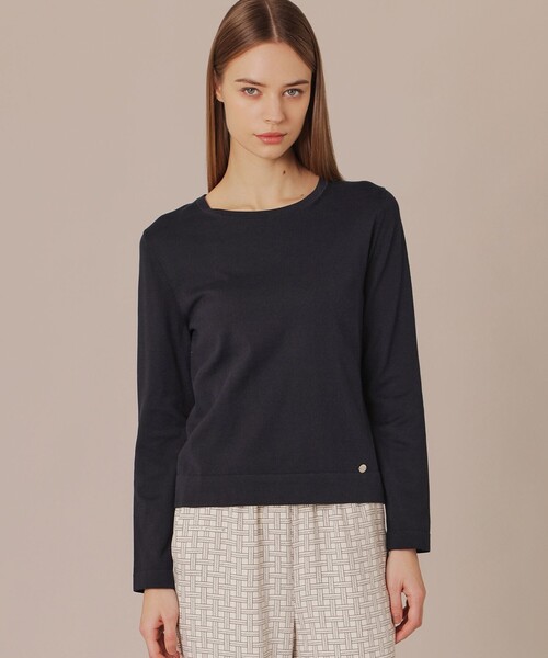 MACKINTOSH LONDON(マッキントッシュ ロンドン)の「【The Essential Collection】スビンコットンニットプルオーバー(ニット/セーター・レディース・ネイビー/オフホワイト/ブルー系その他2/ピンク系その他2・38/40)」の3枚目の写真