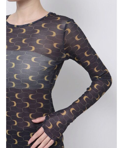 EMODA（エモダ）の「シアーフィットロゴTシャツ（Tシャツ/カットソー・レディース・ホワイト/その他1/ブラック/その他・FREE）」の8枚目の写真