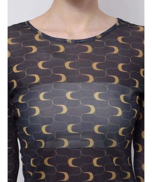 EMODA（エモダ）の「シアーフィットロゴTシャツ（Tシャツ/カットソー・レディース・ホワイト/その他1/ブラック/その他・FREE）」の9枚目の写真