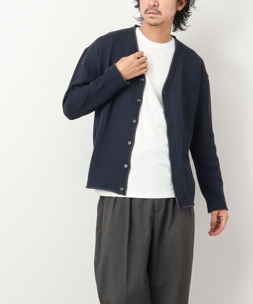 NOLLEY'S goodman（ノーリーズグッドマン）の「《2点セット》SIX FUNCTIONS Vネックカーディガン Tシャツ付き（カーディガン/ボレロ・メンズ・ネイビー/グリーン系その他/ピンク/ライトグレー・M/L）」の6枚目の写真