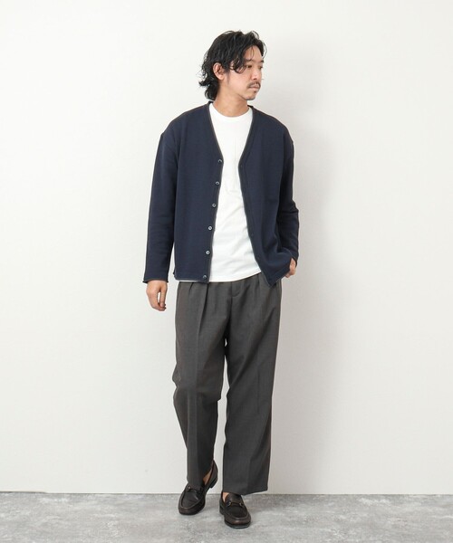NOLLEY'S goodman（ノーリーズグッドマン）の「《2点セット》SIX FUNCTIONS Vネックカーディガン Tシャツ付き（カーディガン/ボレロ・メンズ・ネイビー/グリーン系その他/ピンク/ライトグレー・M/L）」の12枚目の写真