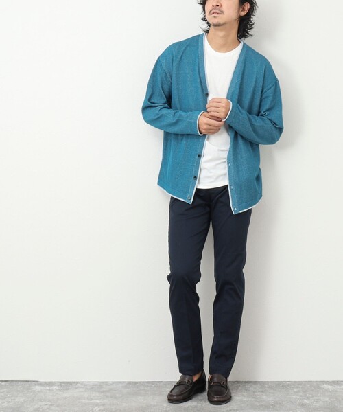 NOLLEY'S goodman（ノーリーズグッドマン）の「《2点セット》SIX FUNCTIONS Vネックカーディガン Tシャツ付き（カーディガン/ボレロ・メンズ・ネイビー/グリーン系その他/ピンク/ライトグレー・M/L）」の16枚目の写真
