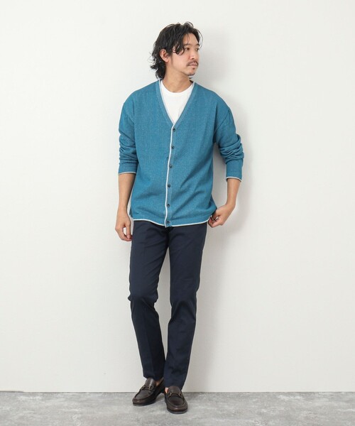 NOLLEY'S goodman（ノーリーズグッドマン）の「《2点セット》SIX FUNCTIONS Vネックカーディガン Tシャツ付き（カーディガン/ボレロ・メンズ・ネイビー/グリーン系その他/ピンク/ライトグレー・M/L）」の17枚目の写真