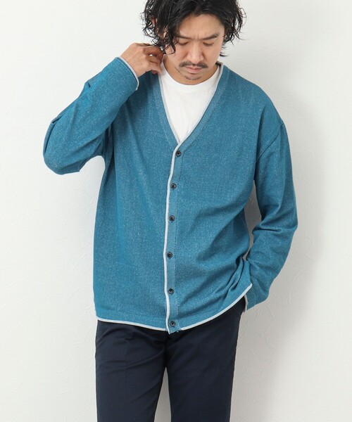 NOLLEY'S goodman（ノーリーズグッドマン）の「《2点セット》SIX FUNCTIONS Vネックカーディガン Tシャツ付き（カーディガン/ボレロ・メンズ・ネイビー/グリーン系その他/ピンク/ライトグレー・M/L）」の19枚目の写真
