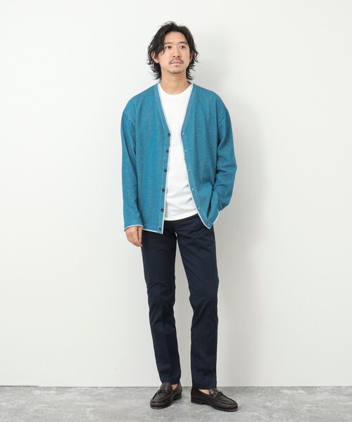NOLLEY'S goodman（ノーリーズグッドマン）の「《2点セット》SIX FUNCTIONS Vネックカーディガン Tシャツ付き（カーディガン/ボレロ・メンズ・ネイビー/グリーン系その他/ピンク/ライトグレー・M/L）」の20枚目の写真
