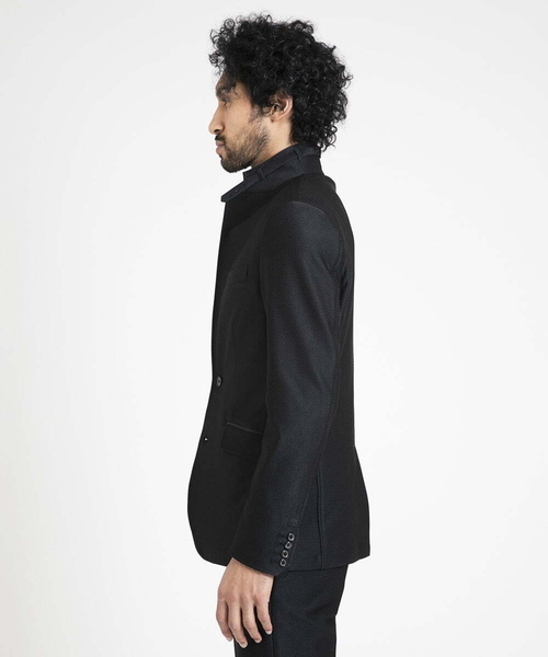 MICHEL KLEIN HOMME (ミッシェルクランオム)の「ジャガードコンバーチブルジャケット セットアップ(テーラードジャケット・メンズ・ブラック/パープル・MEDIUM/LARGE/X-LARGE)」の13枚目の写真