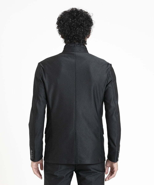 MICHEL KLEIN HOMME (ミッシェルクランオム)の「ジャガードコンバーチブルジャケット セットアップ(テーラードジャケット・メンズ・ブラック/パープル・MEDIUM/LARGE/X-LARGE)」の14枚目の写真