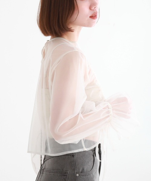 archives（アルシーヴ）の「チュールドロストTOPS（アンサンブル・レディース・アイボリー/ブラック/ブルーグレー/グレー/ブラウン・MEDIUM）」の17枚目の写真