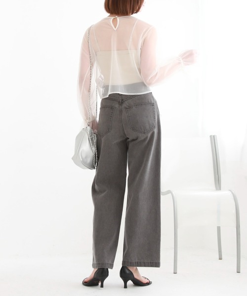 archives（アルシーヴ）の「チュールドロストTOPS（アンサンブル・レディース・アイボリー/ブラック/ブルーグレー/グレー/ブラウン・MEDIUM）」の10枚目の写真