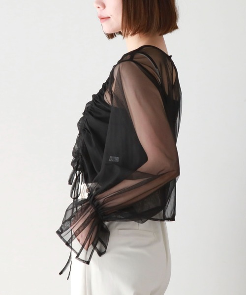 archives（アルシーヴ）の「チュールドロストTOPS（アンサンブル・レディース・アイボリー/ブラック/ブルーグレー/グレー/ブラウン・MEDIUM）」の12枚目の写真