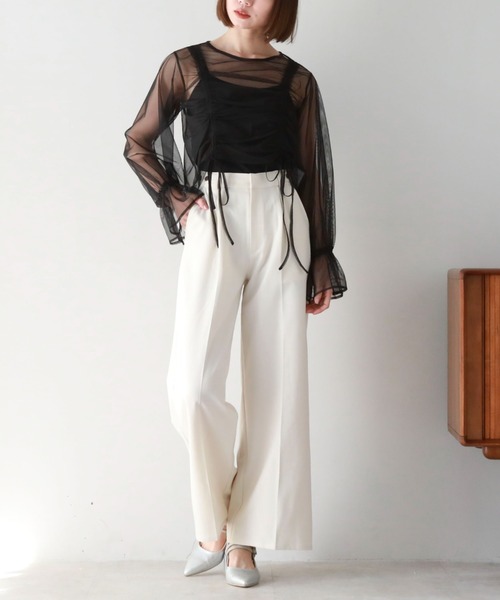 archives（アルシーヴ）の「チュールドロストTOPS（アンサンブル・レディース・アイボリー/ブラック/ブルーグレー/グレー/ブラウン・MEDIUM）」の15枚目の写真