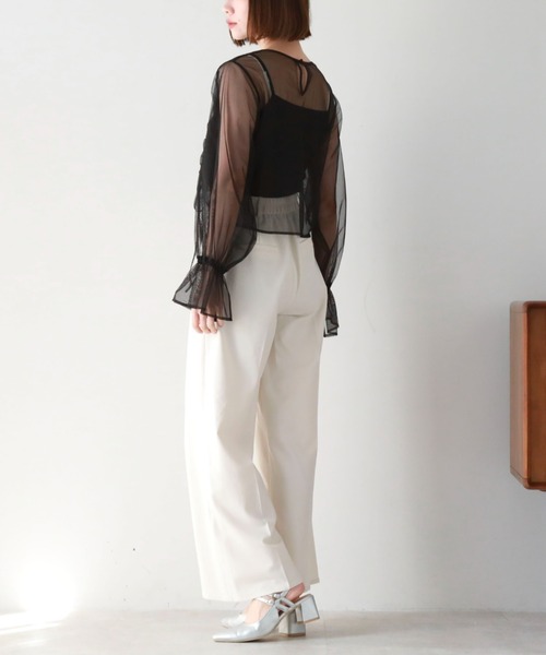 archives（アルシーヴ）の「チュールドロストTOPS（アンサンブル・レディース・アイボリー/ブラック/ブルーグレー/グレー/ブラウン・MEDIUM）」の8枚目の写真