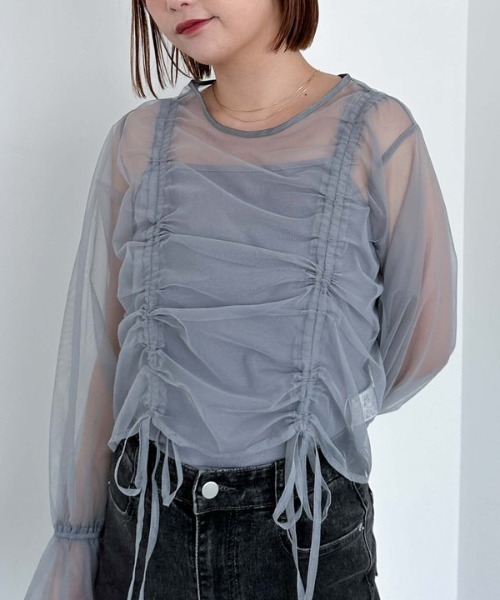 archives（アルシーヴ）の「チュールドロストTOPS（アンサンブル・レディース・アイボリー/ブラック/ブルーグレー/グレー/ブラウン・MEDIUM）」の22枚目の写真