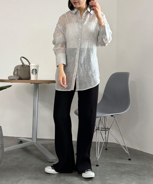 セール】【ISOOK / アイスー】プリーツセミフレアパンツ / プリーツ