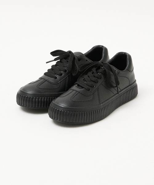 LAROUTE（ラルート）の「【LAROUTE】ジャーマントレーナー 厚底スニーカー（スニーカー・レディース・ブラック/アイボリー・36/37/38）」の13枚目の写真