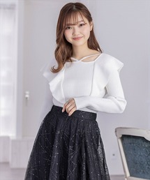 clear | 前後2wayフリルショルダー長袖ニットトップス≪2024SS新作≫(ニット/セーター)