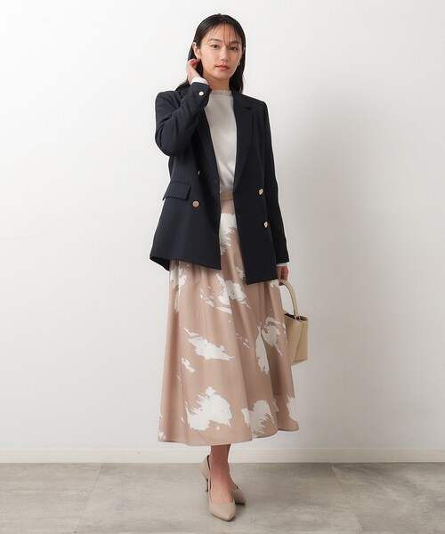 OPAQUE.CLIP（オペークドットクリップ）の「◆≪ヒルナンデス！で紹介≫ S-LLsize/ダブルテーラードジャケット/ウールライク【抗ピル/ストレッチ/洗える】（テーラードジャケット・レディース・ベージュ/ネイビー・36/38/40/42）」の14枚目の写真