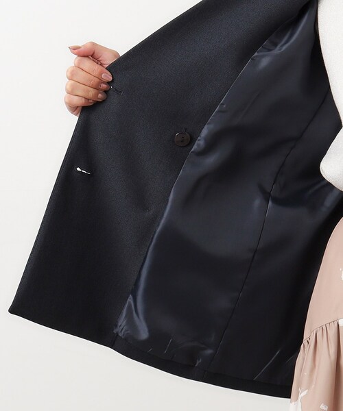 OPAQUE.CLIP（オペークドットクリップ）の「◆≪ヒルナンデス！で紹介≫ S-LLsize/ダブルテーラードジャケット/ウールライク【抗ピル/ストレッチ/洗える】（テーラードジャケット・レディース・ベージュ/ネイビー・36/38/40/42）」の22枚目の写真