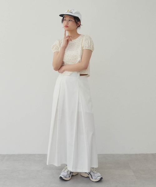 GIUNON（ジウノン）の「floral pattern blouse / フローラルパターンブラウス（シャツ/ブラウス・レディース・ブラック/クリーム・FREE）」の11枚目の写真