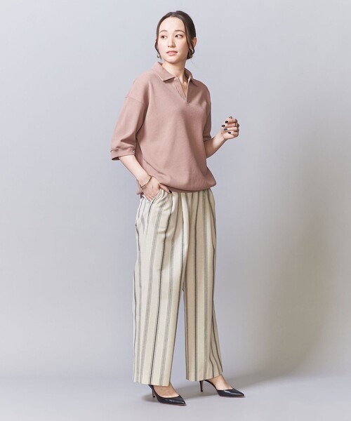 BEAUTY&YOUTH UNITED ARROWS（ビューティーアンドユースユナイテッドアローズ）の「【WEB限定】グリッド エアーワッフル スキッパーポロシャツ（Tシャツ/カットソー・メンズ・ブラック/ピンク/ベージュ・L/M/S）」の21枚目の写真